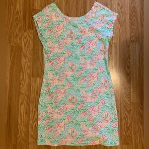 Lilly Pulitzer Pink and Green Lobster Dress